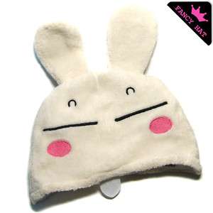Rabbit plush hat cute cartoon beanie soft ski funny cap  