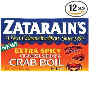ZATARAINS Extra Spicy Crab Boil, 3 Ounce (Pack of 12)  