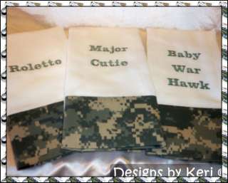   baby burp cloth pads 3 with personalization choose from army marine
