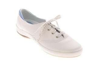 Keds NEW Womens Lace Sneakers White Leather 8  