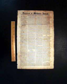 Rare 19th Century BOSTON MA Massachusetts1822 Newspaper  
