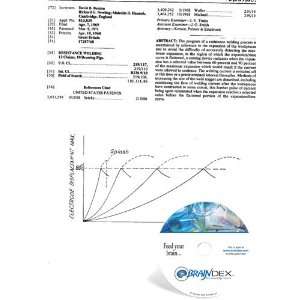  NEW Patent CD for RESISTANCE WELDING 