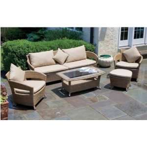  Loggia Wicker Lounge Set With Coffee Table Patio, Lawn 