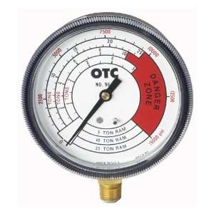  OTC 9652 0 25 Ton Pressure and Tonnage Gauge with 4 Scales Automotive