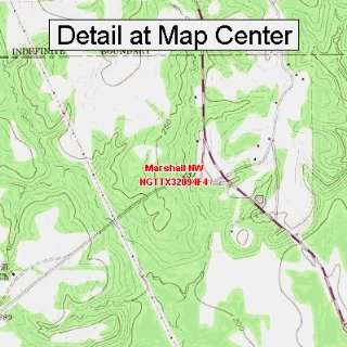  USGS Topographic Quadrangle Map   Marshall NW, Texas 