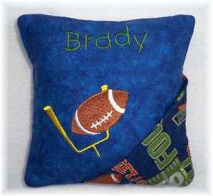 Boys Personalized Football Tooth Fairy Pillow Embroider  