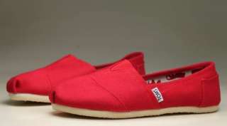 100% New Color TOMS Women Slip On Canvas Shoes Blue Purple Red Pink 