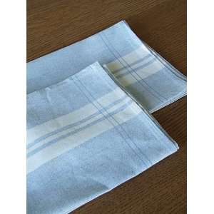   of 2 Blue Quatro Linen Cotton Kitchen Towels Florence