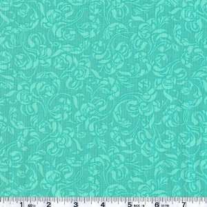  44 Wide Moda Nouveau Rose Teal Fabric By The Yard Arts 