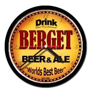  BERGET beer and ale cerveza wall clock 