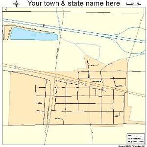  Street & Road Map of Mansfield, Illinois IL   Printed 