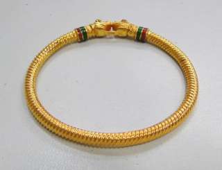   22K Gold covered bracelet or bangle enamel work Rajasthan India  