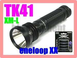 Fenix TK41 Cree XM L LED Flashlight+8x Sanyo eneloop XX  