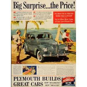  1939 Ad Plymouth Car Chrysler Hydraulic Brake De Luxe 