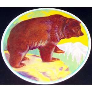  CAL Bear Silver Tip Crate Label, 1930s 
