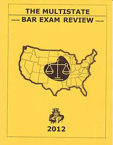 2012 Multistate Bar Exam Review Use w/ Barbri and PMBR  
