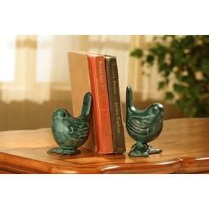  Verdi Green Bird Iron Bookends Set