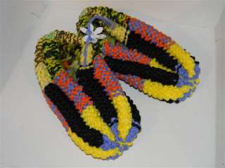Hand Knit Slippers, Many Colors Wool or Phentex Style#2  