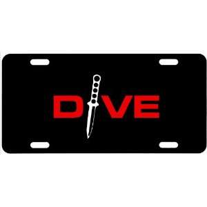  Dive Knife License Plate 