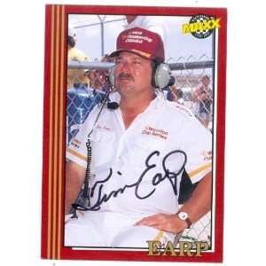 Tim Earp Autographed/Hand Signed Trading Card (Auto Racing 