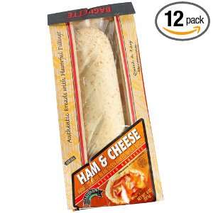 Lettieris Ham & Cheese Stuffed Baguette, 8 Ounce Packages (Pack of 12 
