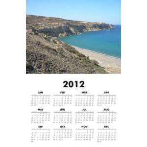  Greece   Crete Beach 2012 One Page Wall Calendar 11x17 
