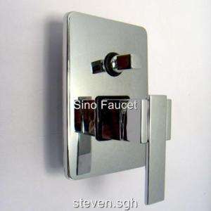 Square Bathroom Wall Shower Faucet With Diverter S 1  