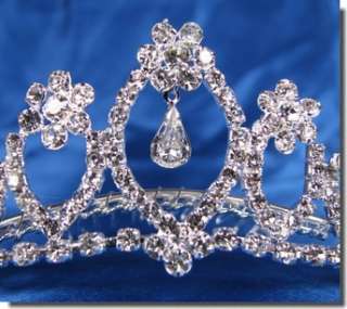 Wedding Crystal Tiara Flower Girl Pageant Homecoming Prom Comb 62094 
