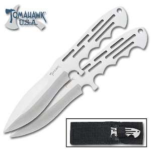  Tomahawk 2 Piece Throwing Knife Set & Sheath Sports 