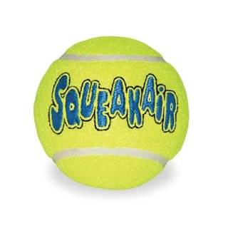 10. KONG Air Dog Squeakair Tennis Ball Bulk Dog Toy, Medium, Yellow 