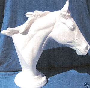 THOROUGHBRED HORSE HEAD CERAMIC BISQUE HORSES  