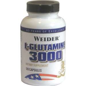  Weider L glutamine 3000 750mg 120c, Bottle Health 