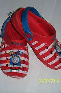 THOMAS the Tank Engine TRAIN & Friends CLOGS SANDALS SHOES 9 or 10 NWT 