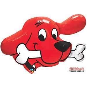    Clifford the Big Red Dog Head Bone 36 Balloon Mylar