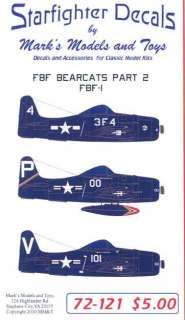 Starfighter Decals 1/72 GRUMMAN F8F BEARCAT Fighter #2  