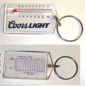 New Lot of 24 Pieces Coors Light Thermometer Keychains  