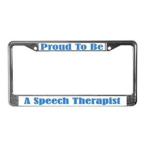  Speech Therapist License Plate Frame by  