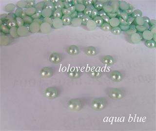 300x 6mm Half Round Pearls Flatback Scrapbooking Beads Embellishment 