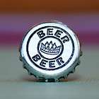 Tie Tack   Beer Cap pin tac lapel silver booze sports