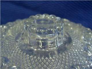 PRESSED GLASS BOWL CANDY SERVING DISH FNG INDONESIA NO SEAMS CUT 