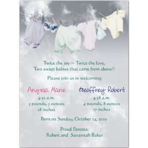  Clothesline Birth Announcements 