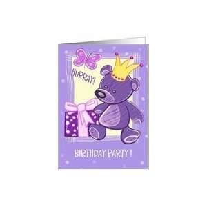  Birthday Party for Kids Invitation.Teddy Bear Card Toys 