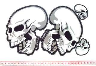 Double Skull Sticker Decal Halloween Horror Dark 1085  
