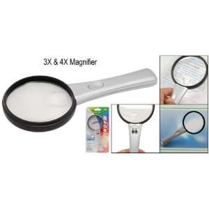   3X & 4X Magnifier Magnifying Glass with LED Light