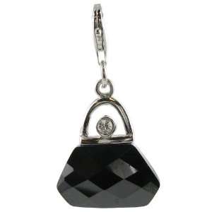   CZ Handbag Clip on Charm for Thomas Sabo style bracelets and necklaces