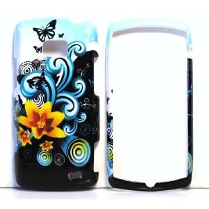  Black with Blue Yellow Flower Forest Butterfly LG Vx740 