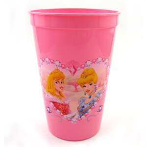 Disney Princess Aurora, Cinderella, Belle, and Snow White Pink Plastic 