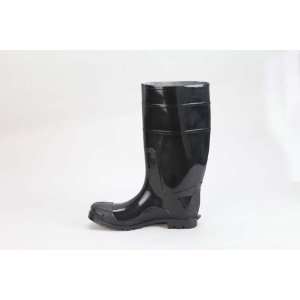  Black PVC Rain Boots, Plain Toe, Multi Purpose 16 high 