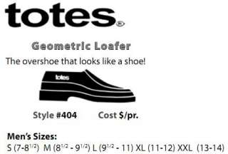 TOTES Stretch Rubber Overshoes Geometric Loafer Style  