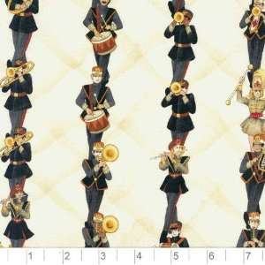  45 Wide Marching Band Stripes Natural Fabric By The Yard 